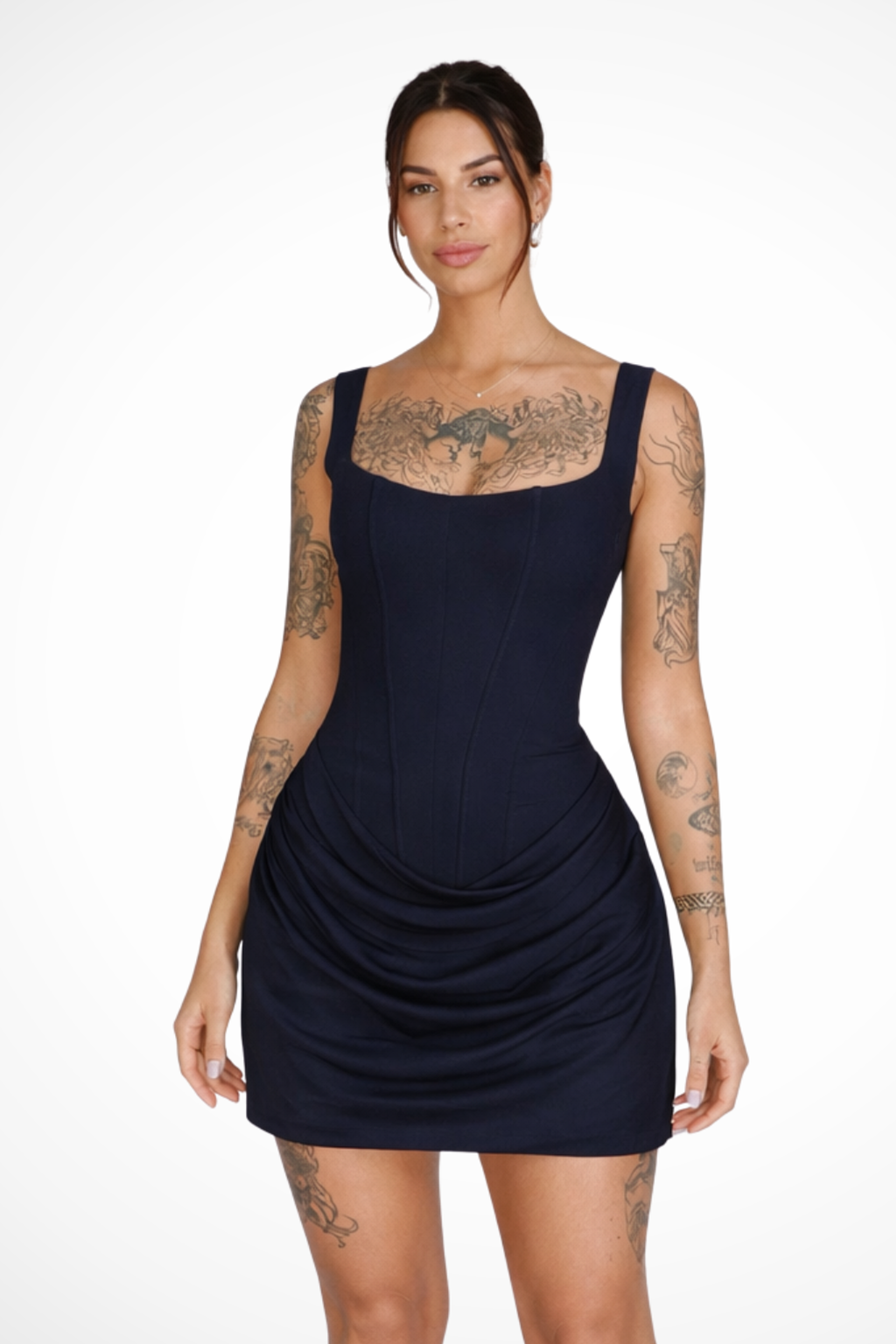 Vivienne Cord | Women's Square Neck Corset Mini Dress